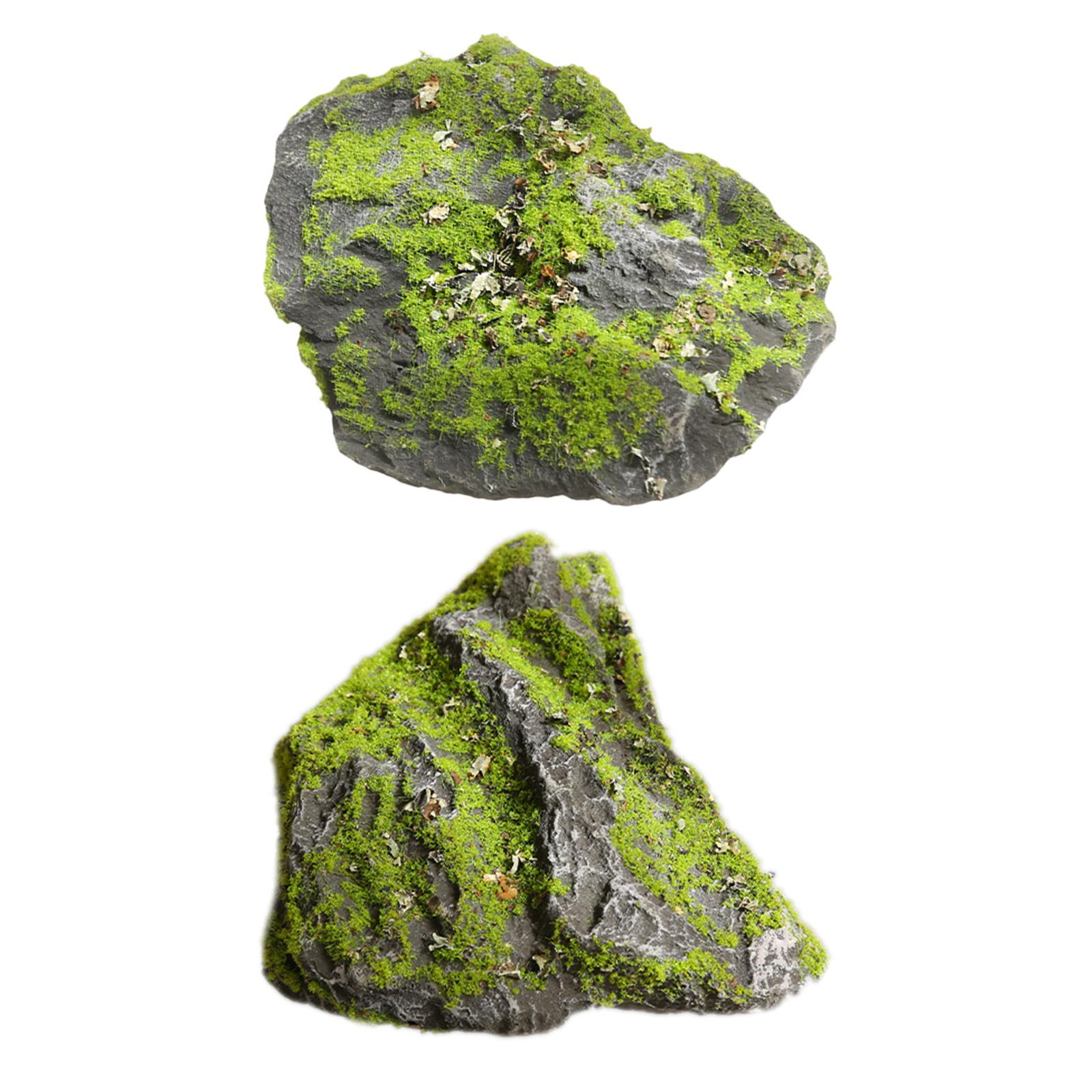 Fake Moss Stone Realistic Gree - Planted Aquarium With Rocks 评论和价格