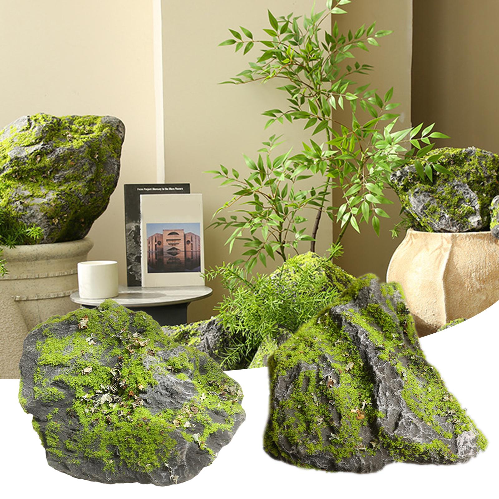 Fake Moss Stone Realistic Gree - Planted Aquarium With Rocks 评论和价格