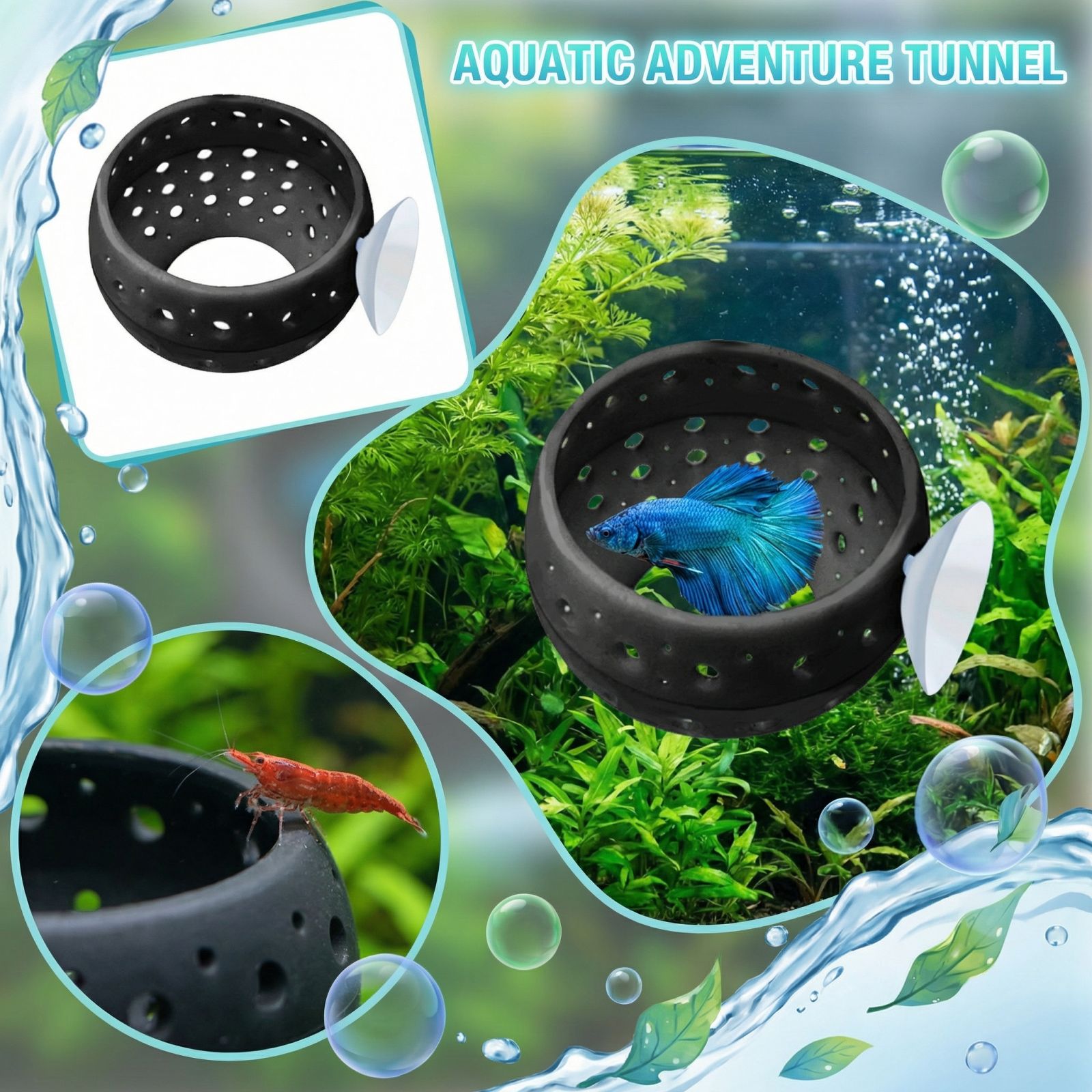 Betta Bulb Hide Tunnel Aquariu - Planted Aquarium Materials 评论和价格