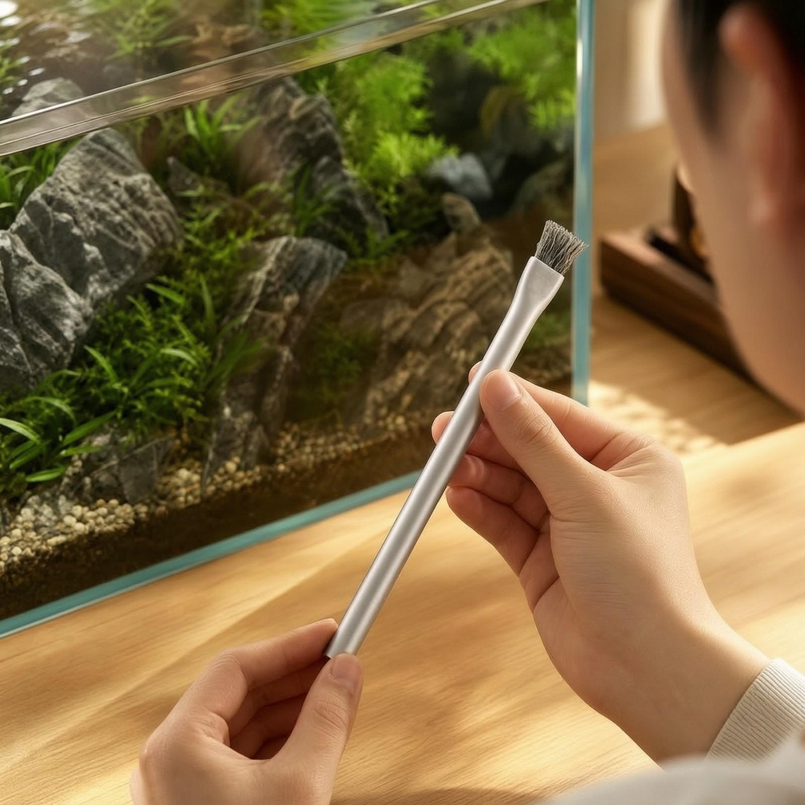 Fish Tank Algae Brush Stainles - Planted Aquarium With Rocks 评论和价格