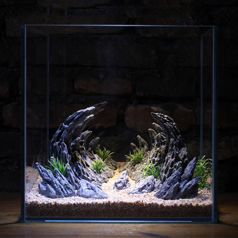 Fish Tank Simulation Stone Can - Planted Aquarium With Rocks 评论和价格