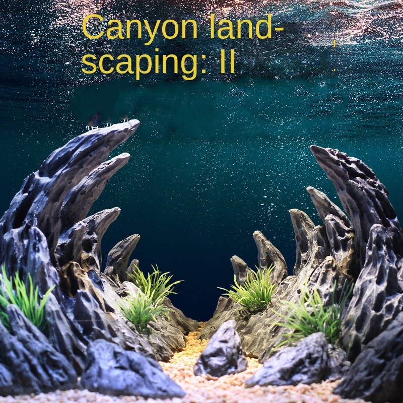 Fish Tank Simulation Stone Can - Planted Aquarium With Rocks 评论和价格