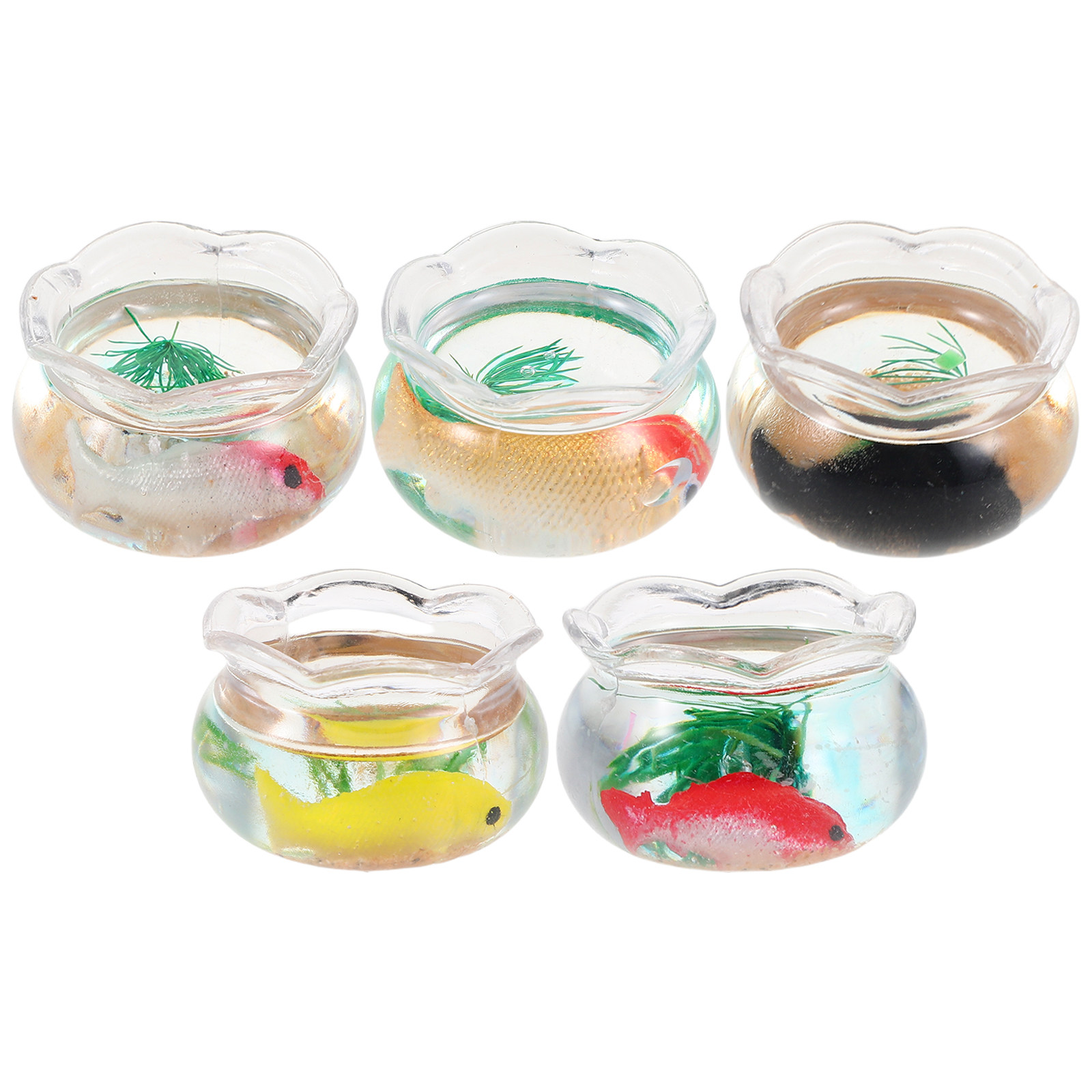 5Pcs Miniature Fish Bowl Small - Aquarium Plant Original 评论和价格